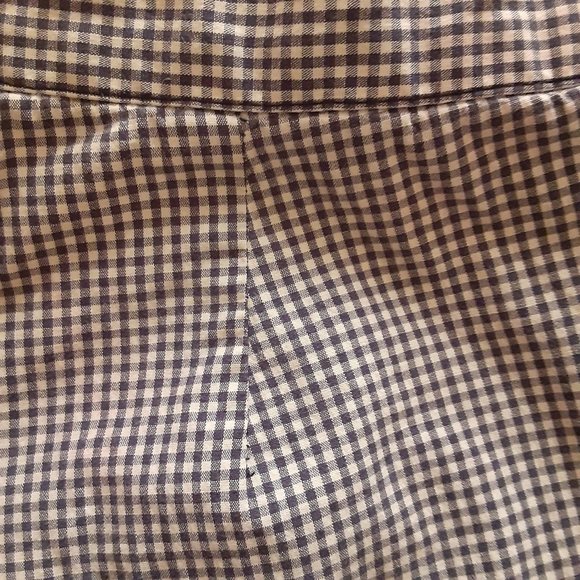Capri, Crop Pants * Navy Blue & White Gingham * Side-zip * Sz 8P * Erik Stewart - Picture 6 of 7